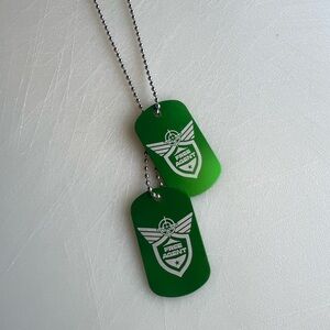 Green dogtags